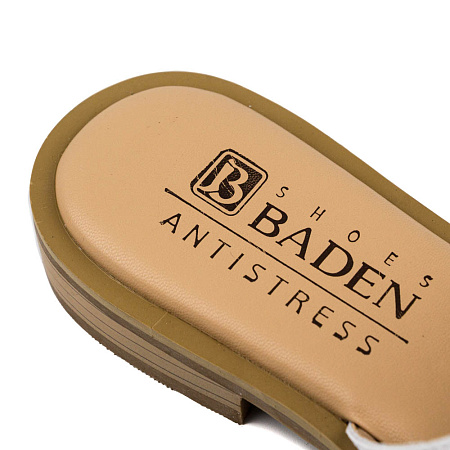 Шлепанцы Baden нат.кожа белый HA622-022