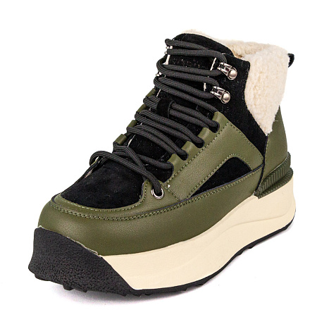 Ботинки-спорт Strobbs нат.кожа хаки F8480-19