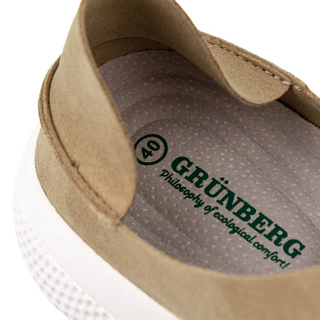 Слипоны Grunberg микрополитекс бежевый 157219_02-01