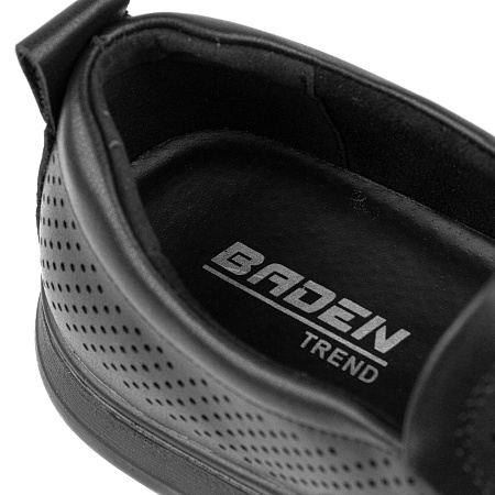 Полуботинки Baden нат.кожа черный ZN021-251